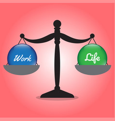 Scale of work life balance business and leisure Vector Image