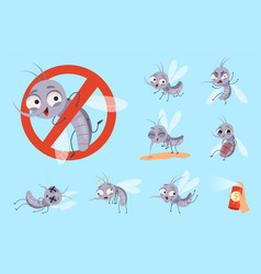 Mosquito stop sign icon Royalty Free Vector Image