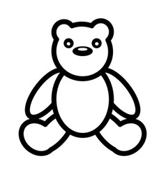 Teddy bear icon outline style Royalty Free Vector Image