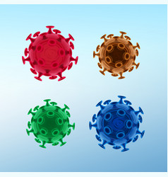 Realistic bacteria and viruses template Royalty Free Vector