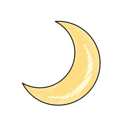 Moon quarter waning cartoon Royalty Free Vector Image