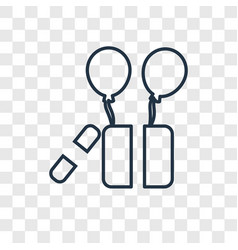 Gift concept linear icon isolated on transparent Vector Image
