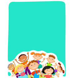 Background blank with kids summer camp Royalty Free Vector