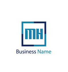 Initial letter hm logo template design Royalty Free Vector