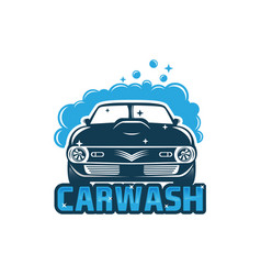 Car painting logo with spray gun and unique Vector Image