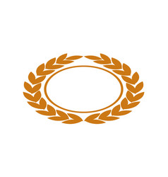 Leaf ribbon shield template blank Royalty Free Vector Image