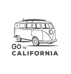 Retro travel trailer icon simple style Royalty Free Vector