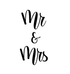 Bride groom lettering wedding modern calligraphy Vector Image