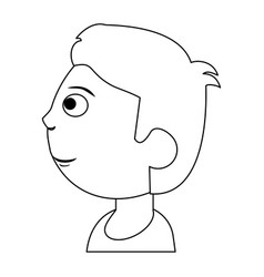 Character boy son outline Royalty Free Vector Image