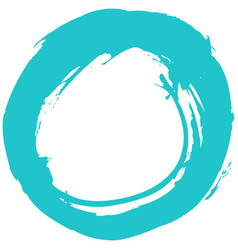 Green brush stroke circular shape Royalty Free Vector Image