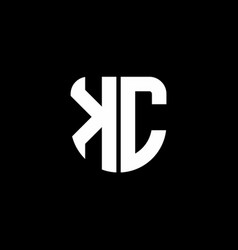 Kc logo monogram with pentagon shape style design Vector Image