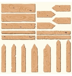 Set of wooden planks Royalty Free Vector Image