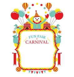 Fun fair carnival circus frame Royalty Free Vector Image