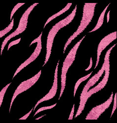 Seamless pink tiger skin pattern glamorous tiger Vector Image