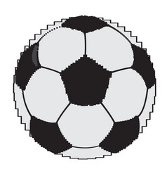 Soccer ball pixel art football pixelated isolated Vector Image