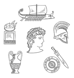 Ancient greek man Royalty Free Vector Image - VectorStock