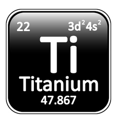 Periodic table element titanium icon Royalty Free Vector