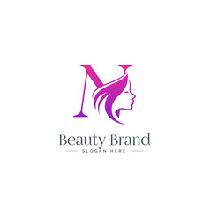 N beauty salon logo image Royalty Free Vector Image