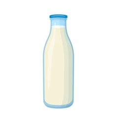 Clay jug full of milk icon cartoon style Vector Image