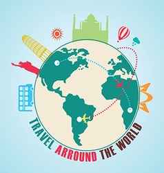 Travel around world - detailed Royalty Free Vector Image