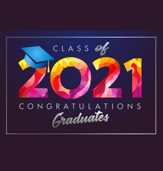 2021 colorful stained graduates Royalty Free Vector Image