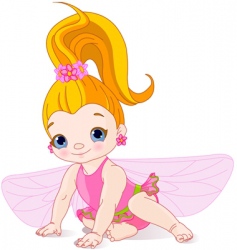 Baby fairy Royalty Free Vector Image - VectorStock