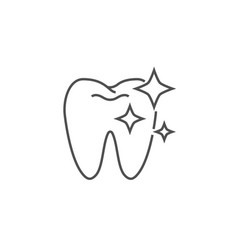 Smiling clean healthy tooth Royalty Free Vector Image