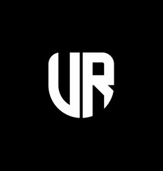 Ua logo monogram with gold colors and shield Vector Image