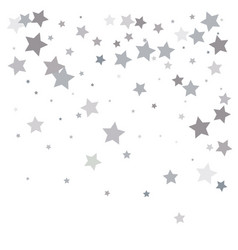 Silver glitter falling stars silver sparkle star Vector Image