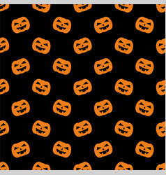 Halloween tile pattern with orange pumpkin and bat