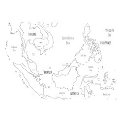 Main islands indonesia map with names Royalty Free Vector