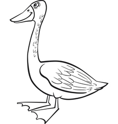 Farm goose cartoon for coloring book Royalty Free Vector