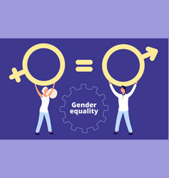 Gender equality concept male and female flat Vector Image