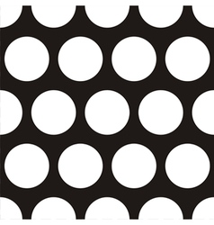 Tile pattern with big golden polka dots on black Vector Image