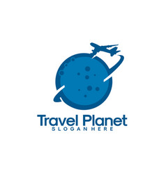 Planet logo designs communications worldwide Vector Image