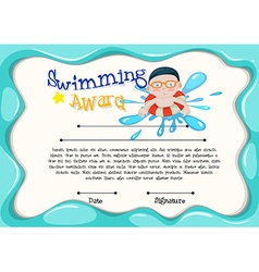 swim certificate template