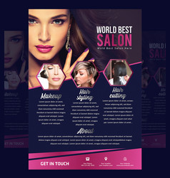 Salon flyer Royalty Free Vector Image - VectorStock