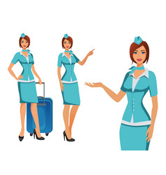 Stewardess icon in icon cartoon Royalty Free Vector Image