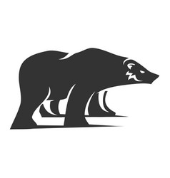 Alaska bear silhouette wild animal zoo Royalty Free Vector