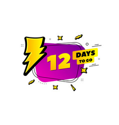 Twelve days left icon 12 days to go Royalty Free Vector