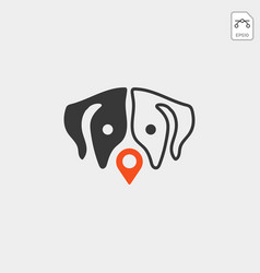 Dog Point Logo Vector Images 81 Dog Pet Animal Pin Location Logo Template Icon Vector