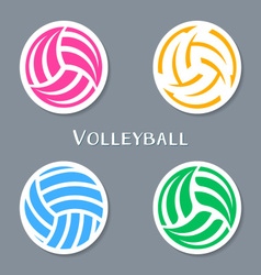 Volleyball balls set Royalty Free Vector Image