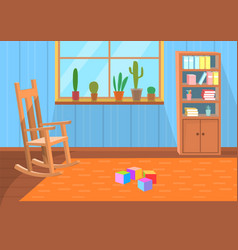 Kindergarten room interior with toys Royalty Free Vector