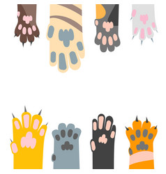 Black Animal Tracks Set Royalty Free Vector Image