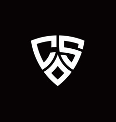 Cs monogram logo with circle outline design Vector Image