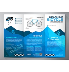 Brochure leaflet design tri-fold template Vector Image