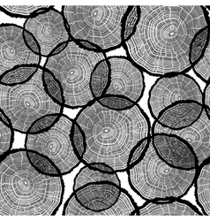 Seamless tree rings pattern Royalty Free Vector Image