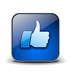 Hand showing thumbs up button Royalty Free Vector Image