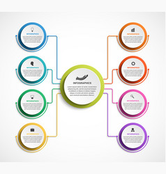 Infographic design organization chart template Vector Image