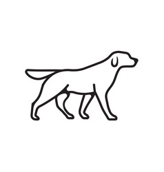 Dog pet outline icon Royalty Free Vector Image